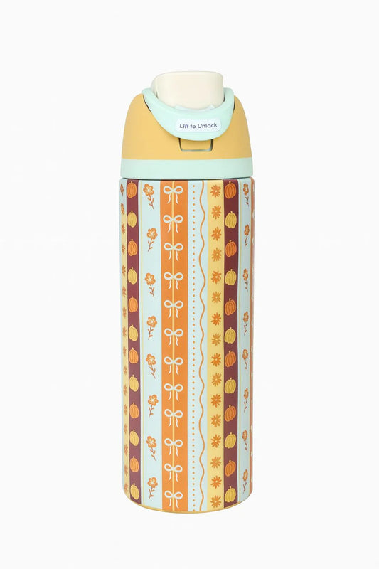 Owala Type Water Bottle | 32 Oz | Ribbon Flowers