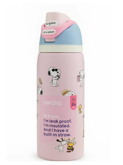 Owala FreeSip® | 24 Oz | Snoopy pink