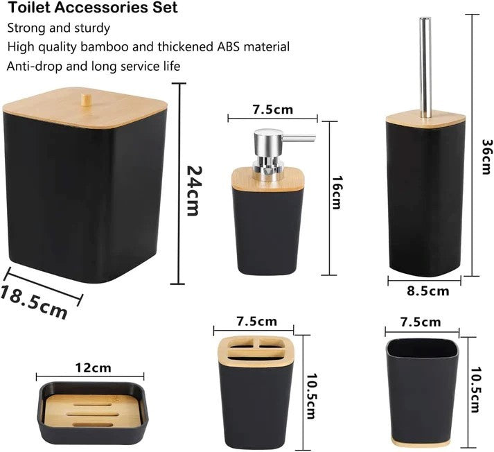 Acrylic Bathroom Set - 6 pcs