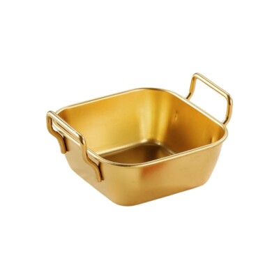 Golden Serving Basket